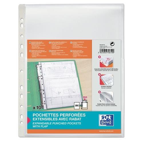 Elba A4 EXPND PUNCH PKT W/FLP PK10 - Image 1