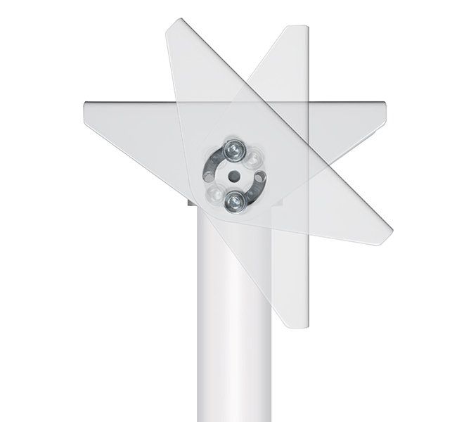 B-Tech SYSTEM 2 Ceiling/Wall Mount w/Tilt White - Image 1