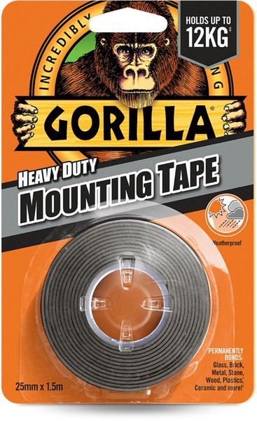 Gorilla Glue 3044201 Gorilla Heavy-Duty Mounting Tape 25.4Mm X 1.52M Black - Thumbnail 2