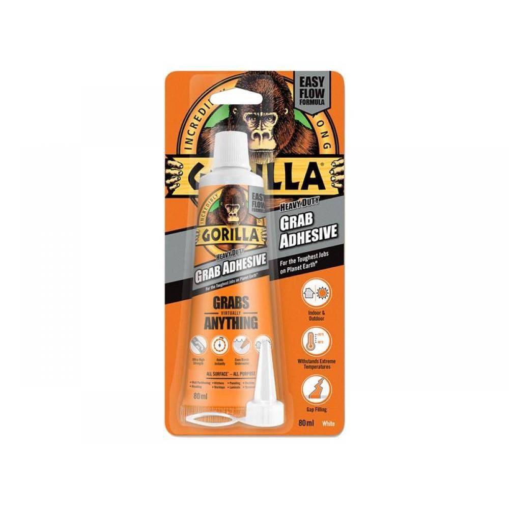 Gorilla Glue 2044301 Gorilla Heavy-Duty Grab Adhesive White 80Ml - Image 1