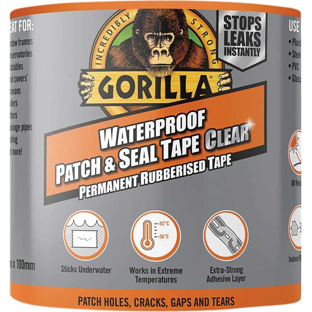 Gorilla Glue Waterproof Patch and Seal Tape Clear 100mm 2.4m - Image 1
