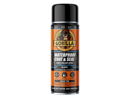 Gorilla Glue 115173 Waterproof Coat & Seal Spray Black 450Ml