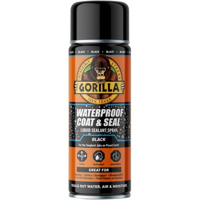 Gorilla Glue 115173 Waterproof Coat & Seal Spray Black 450Ml - Thumbnail 2
