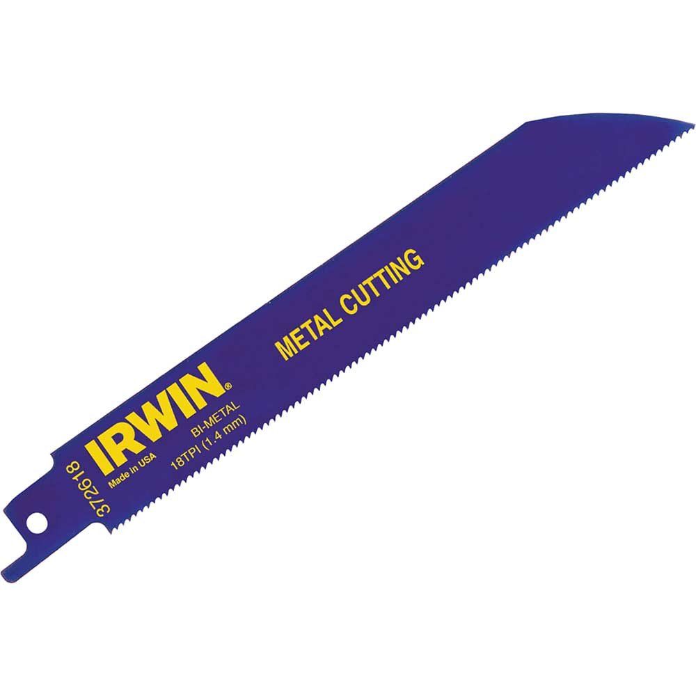 Irwin 614R Bi Metal Reciprocating Saw Blades for Metal 150mm Pack of 25 - Image 1