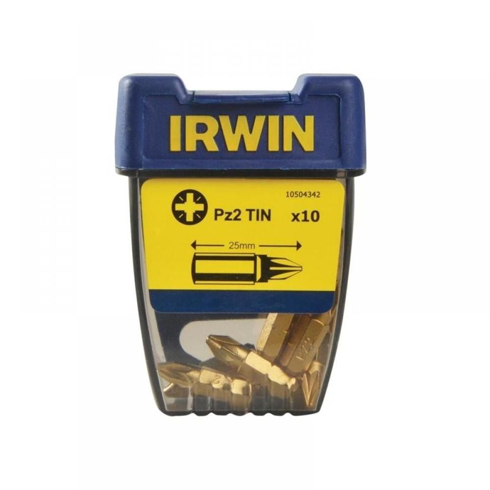 Irwin® 10504342 Screwdriver Bits Pozidriv Pz2 25Mm Titanium (Pack 10) - Image 1