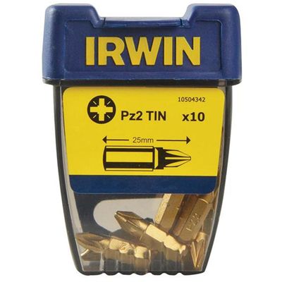Irwin® 10504342 Screwdriver Bits Pozidriv Pz2 25Mm Titanium (Pack 10) - Thumbnail 2