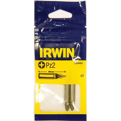 Irwin Pozi Screwdriver Bit PZ2 50mm Pack of 2