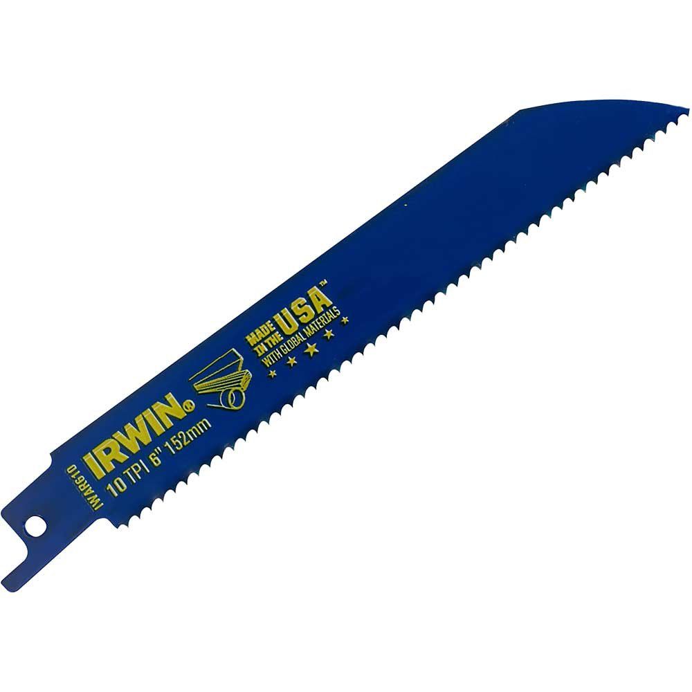 Irwin 610R Reciprocating Saw Blades for Wood and Metal 150mm Pack of 2 - Image 1