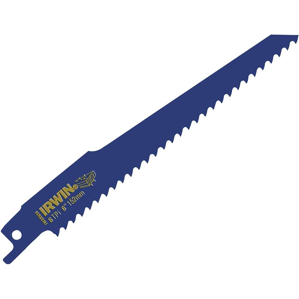 Irwin 656R Reciprocating Saw Blades for Wood and Nails 150mm Pack of 2 - Image 1