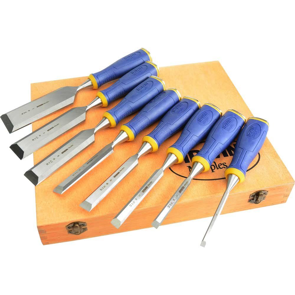 Marples M500 8 Piece Bevel Edge Wood Chisel Set - Image 1