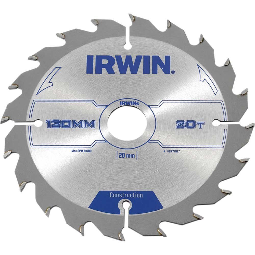 Irwin ATB Construction Circular Saw Blade 130mm 20T 20mm - Image 1