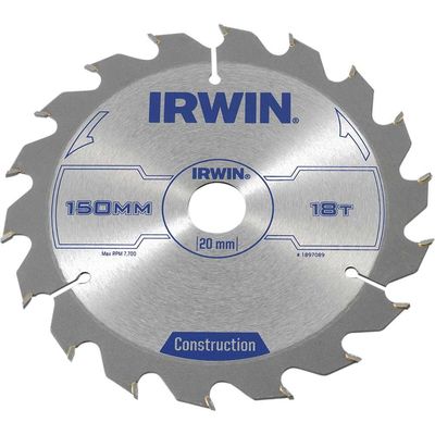 Irwin ATB Construction Circular Saw Blade 150mm 18T 20mm