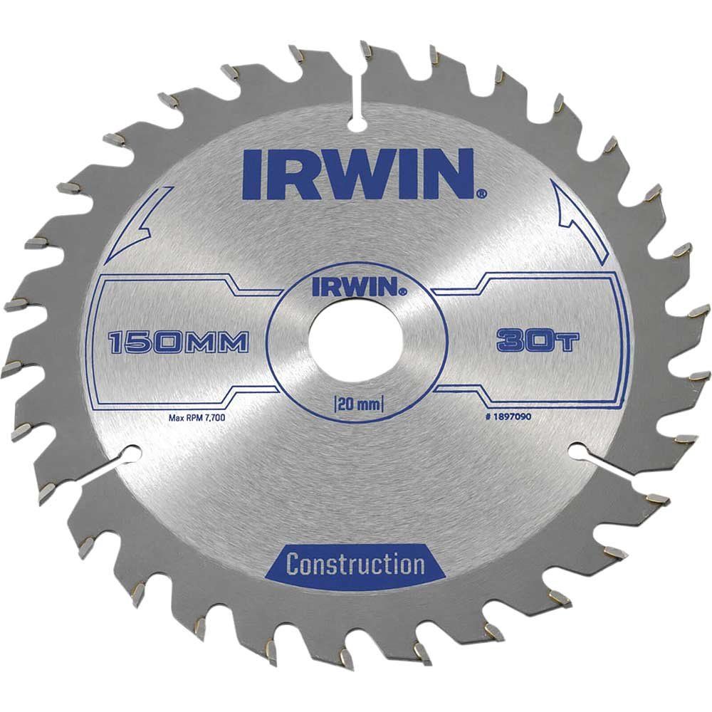 Irwin ATB Construction Circular Saw Blade 150mm 30T 20mm - Image 1