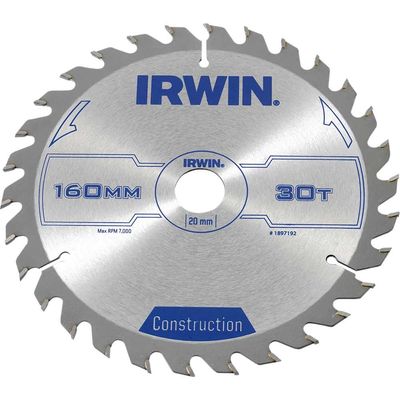 Irwin ATB Construction Circular Saw Blade 160mm 30T 20mm