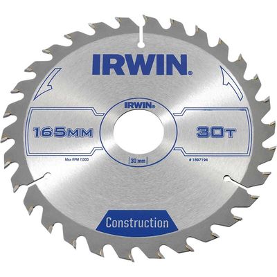 Irwin ATB Construction Circular Saw Blade 165mm 30T 30mm