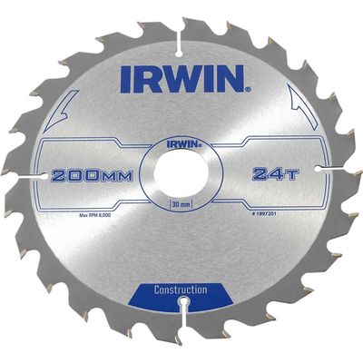 Irwin ATB Construction Circular Saw Blade 200mm 24T 30mm