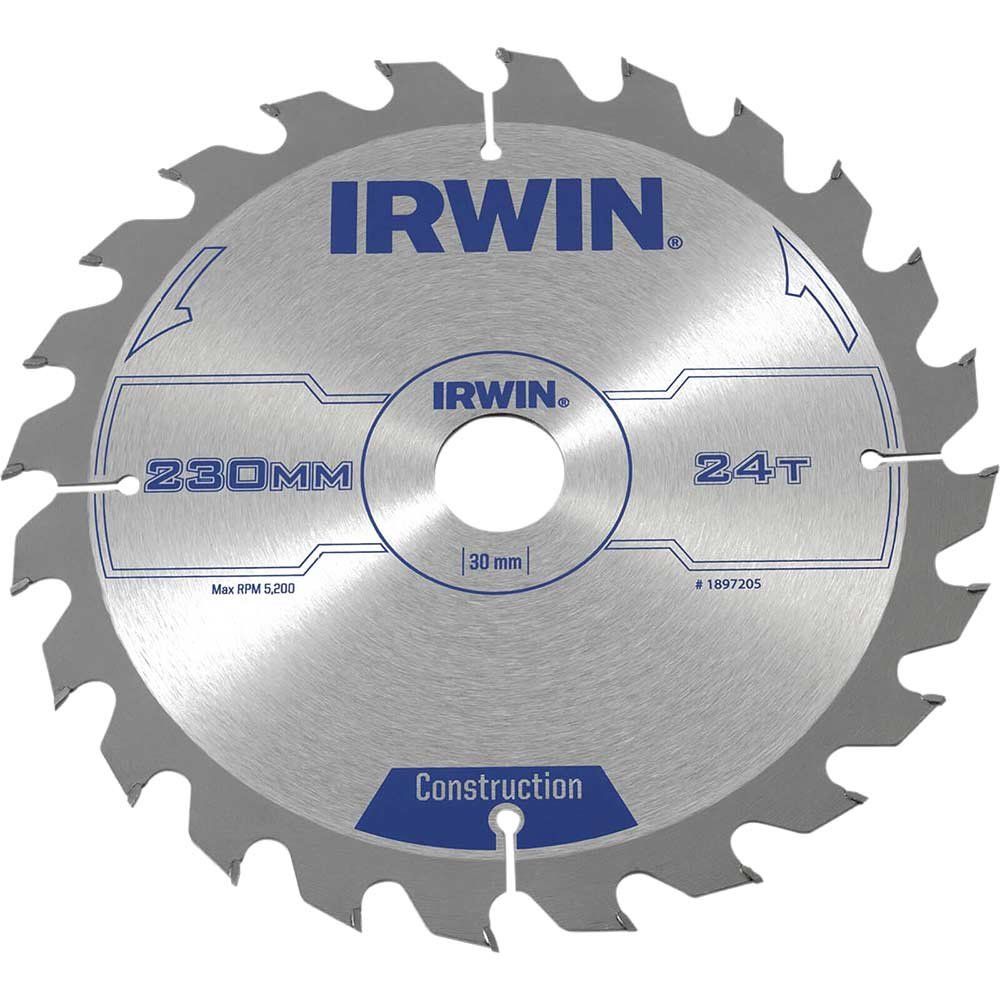 Irwin ATB Construction Circular Saw Blade 230mm 24T 30mm - Image 1