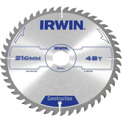 Irwin ATB Construction Circular Saw Blade 216mm 48T 30mm