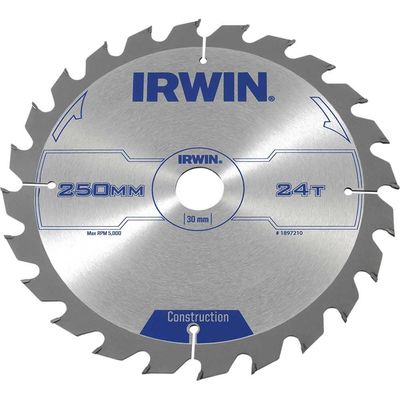 Irwin ATB Construction Circular Saw Blade 250mm 24T 30mm