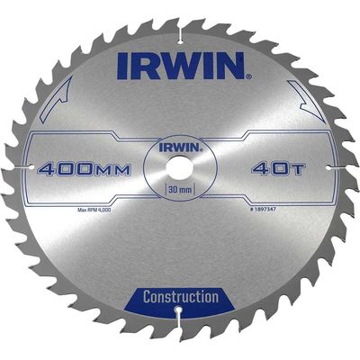 Irwin ATB Construction Circular Saw Blade 400mm 40T 30mm
