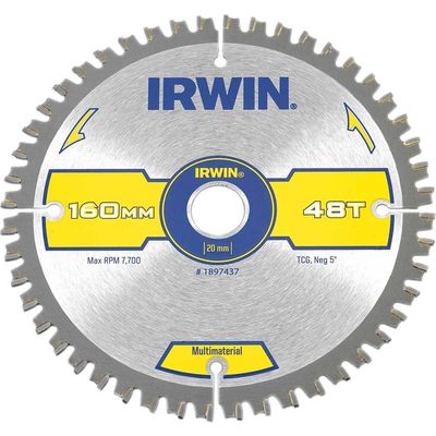Irwin Multi Material Circular Saw Blade 160mm 48T 20mm