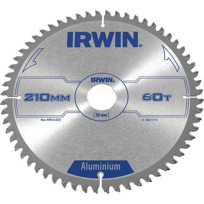 Irwin Aluminium Non-Ferrous Metal Saw Blade 210mm 60T 30mm