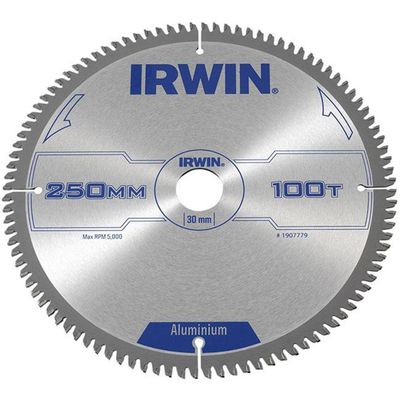 IRWIN Professional Aluminium Circular Saw Blade 250 X 30mm X 100T Tcg - Grey