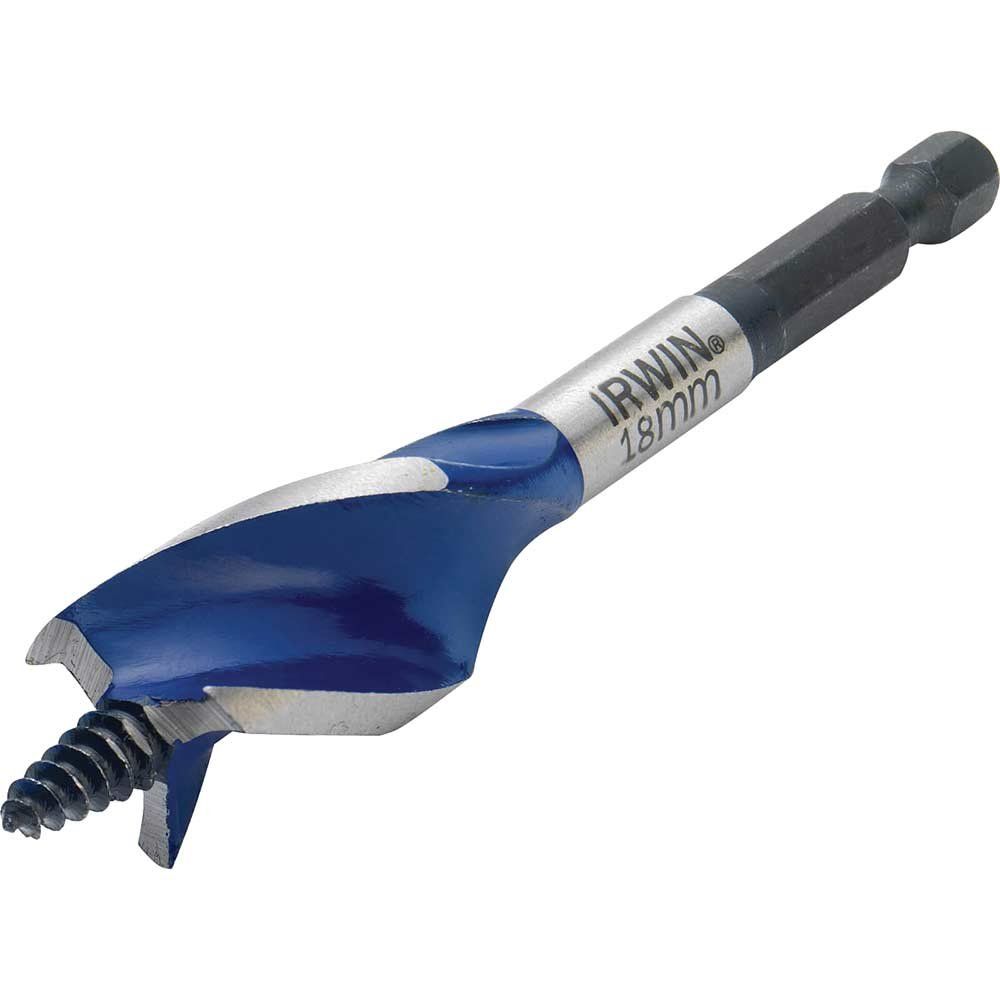 Irwin 6X Blue Groove Stubby Wood Drill Bit 18mm 100mm - Image 1