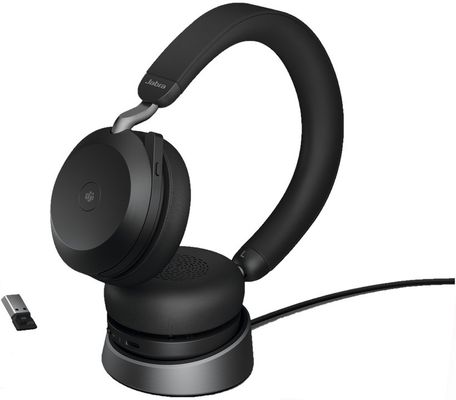 Jabra Evolve2 75 - USB-A MS Teams with Desk Stand - Black