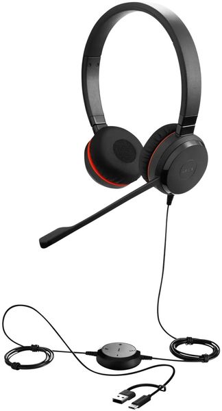 Jabra Evolve 20 SE Headset Wired Head-band Office/Call center USB Type-C / USB Type-A Black - Thumbnail 2