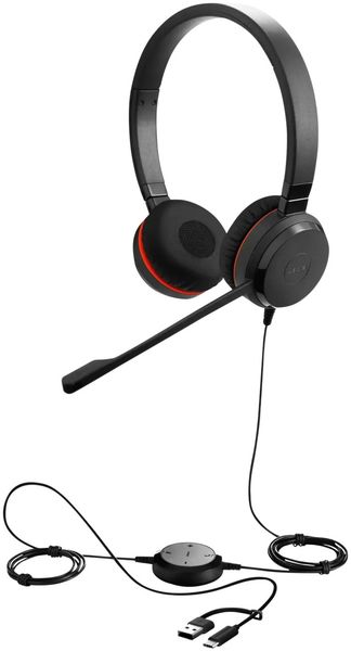 Jabra Evolve 20 SE Headset Wired Head-band Office/Call center USB Type-C / USB Type-A Black - Thumbnail 2