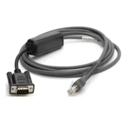 Zebra CBA-R10-S07ZBR serial cable Black 2.13 m DB9 RJ-45 - Thumbnail 3