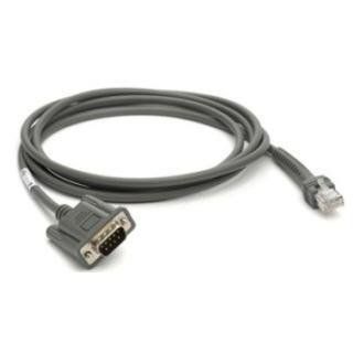 Zebra CBA-R08-S07ZBR serial cable Grey 2.1336 m RS232 DB9 - Image 1