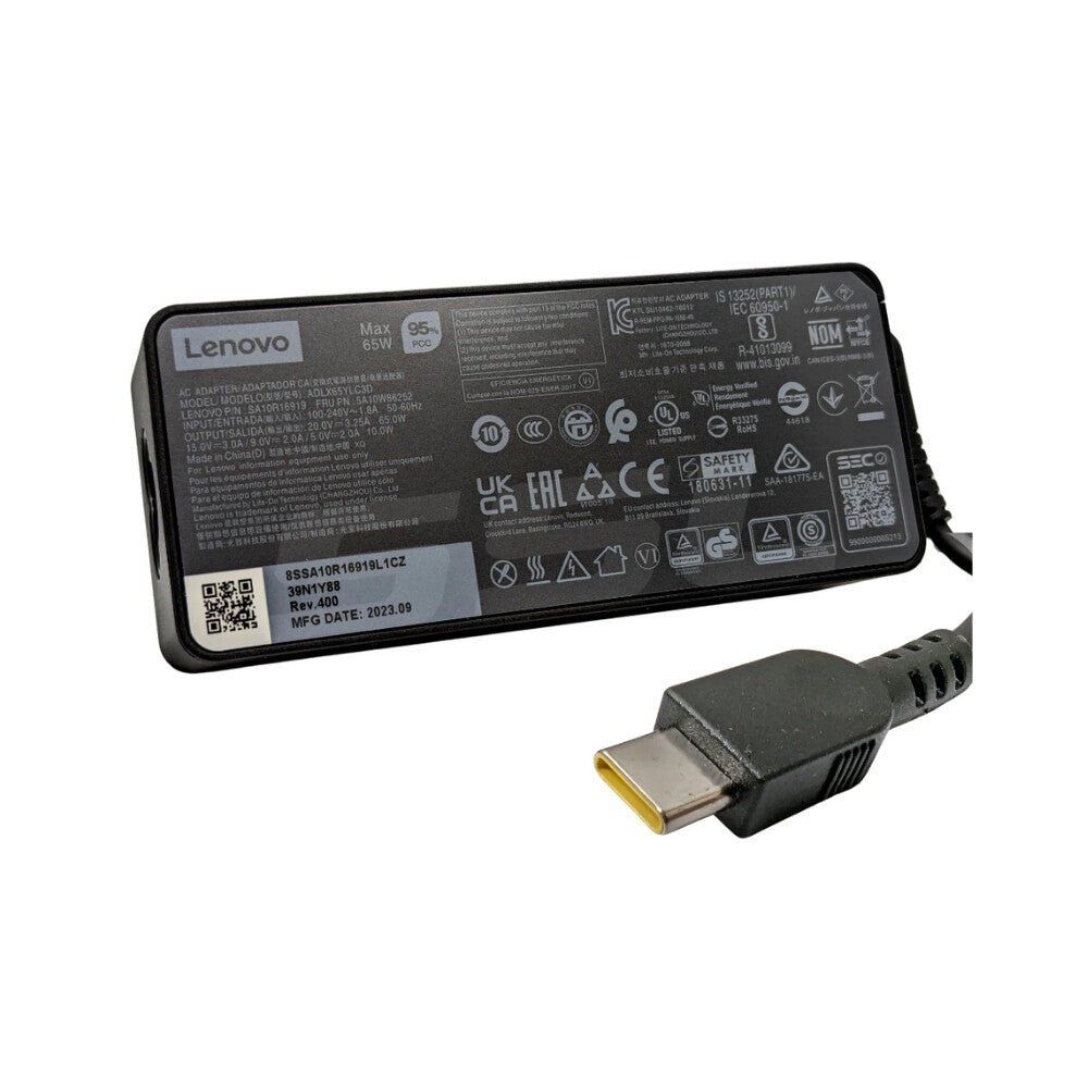 Lenovo 02DL110 65W USB-C AC Adapter with UK Plug - Image 1