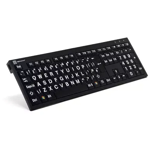 Logickeyboard XL Print NERO keyboard Office USB QWERTY UK English Black - Image 1