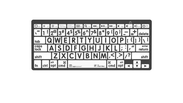 Logickeyboard LKB-LPBW-BTON-UK keyboard Home Bluetooth QWERTY English Black White - Thumbnail 2
