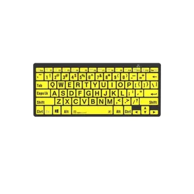 Logickeyboard LKB-LPBY-BTON-UK keyboard Home Bluetooth QWERTY English Black Yellow