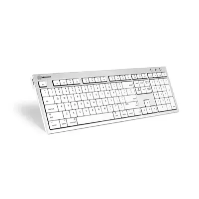 Logickeyboard SKB-CWMU-UK keyboard Office USB QWERTY UK English Silver White