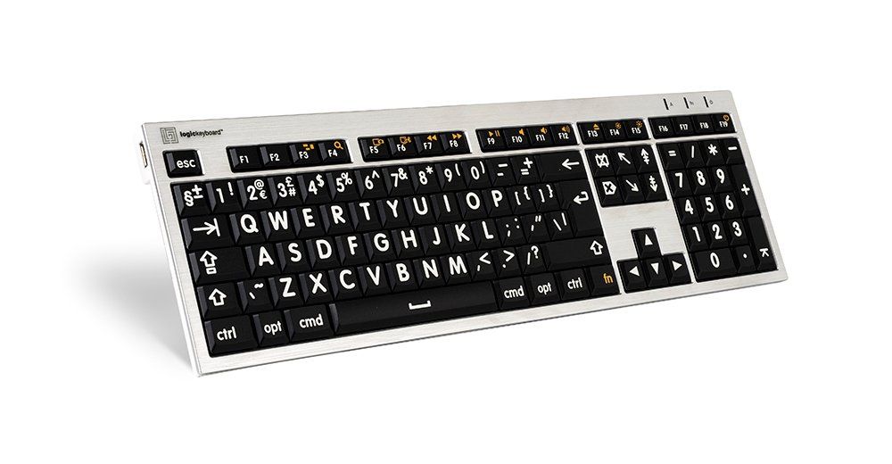 Logickeyboard LKB-LPRNTWB-CWMU-UK keyboard Office USB QWERTY UK Englis - Image 1