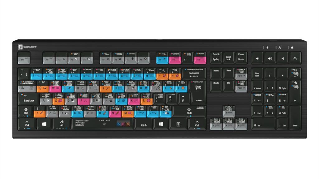 Logickeyboard LKB-AGDA-A2PC-UK keyboard Universal USB QWERTY UK English Black - Image 1