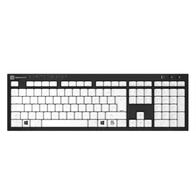 Logickeyboard LKB-BRAILLE-BJPU-UK keyboard Medical USB QWERTY English Black White