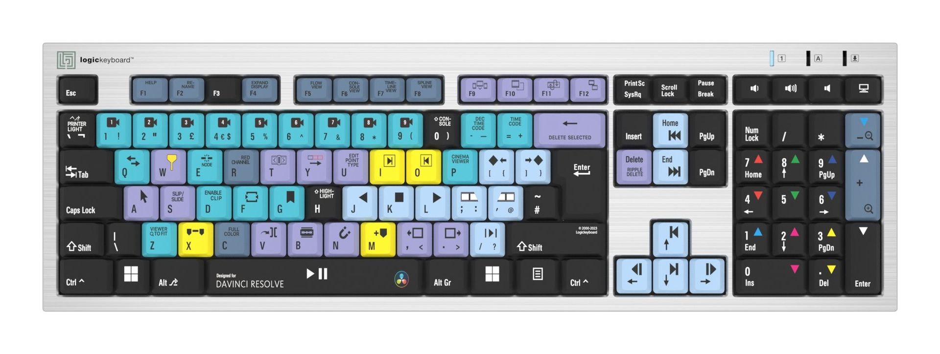 Logickeyboard LKB-RESC-AJPU-UK keyboard Office USB QWERTY English Silver - Image 1