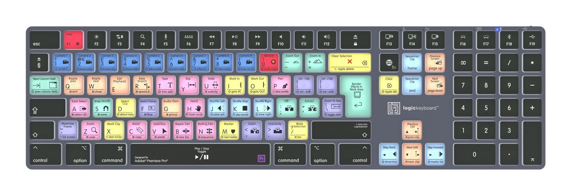 Logickeyboard LKB-PPROCC-TM-UK keyboard Office Bluetooth QWERTY English Grey Titanium - Image 1