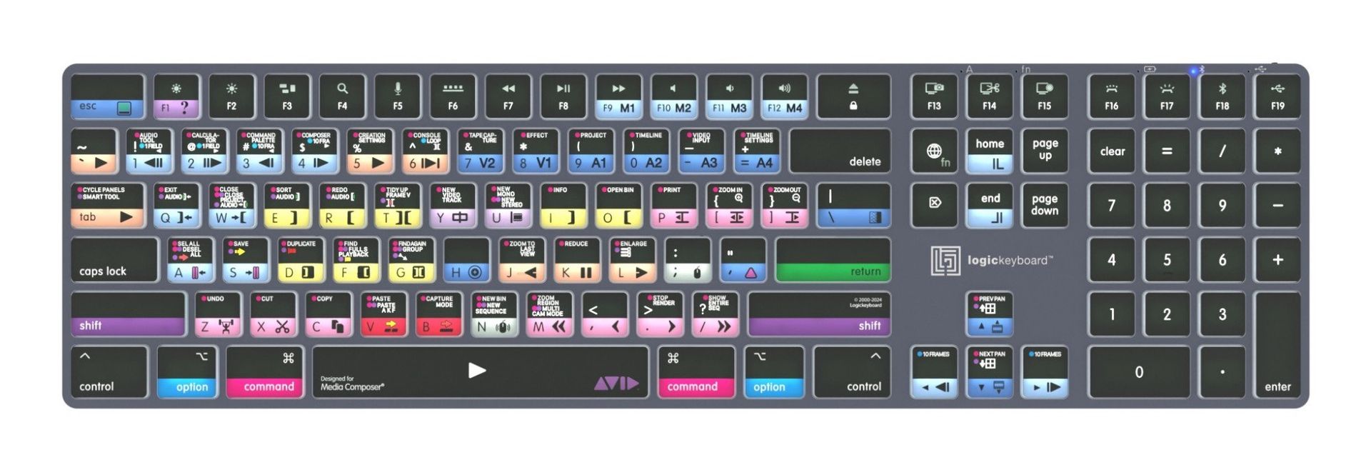 Logickeyboard LKB-MCOMP-TM-UK keyboard Office Bluetooth QWERTY English Grey Titanium - Image 1