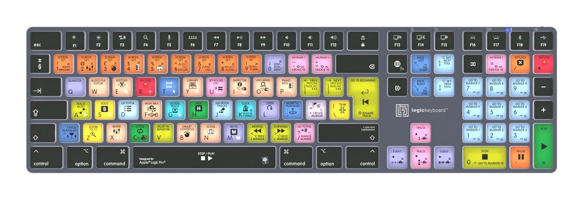 Logickeyboard LKB-LOGXP2-TM-UK keyboard Office Bluetooth QWERTY English Grey Titanium - Image 1