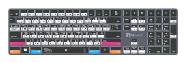Logickeyboard LKB-PSLR-TPC keyboard Home/Office USB + Bluetooth QWERTY UK English Black - Thumbnail 2