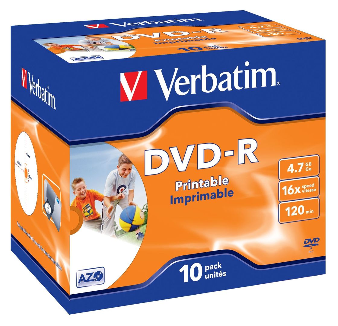 Verbatim 43521 blank DVD 4.7 GB DVD-R 10 pc(s) - Image 1