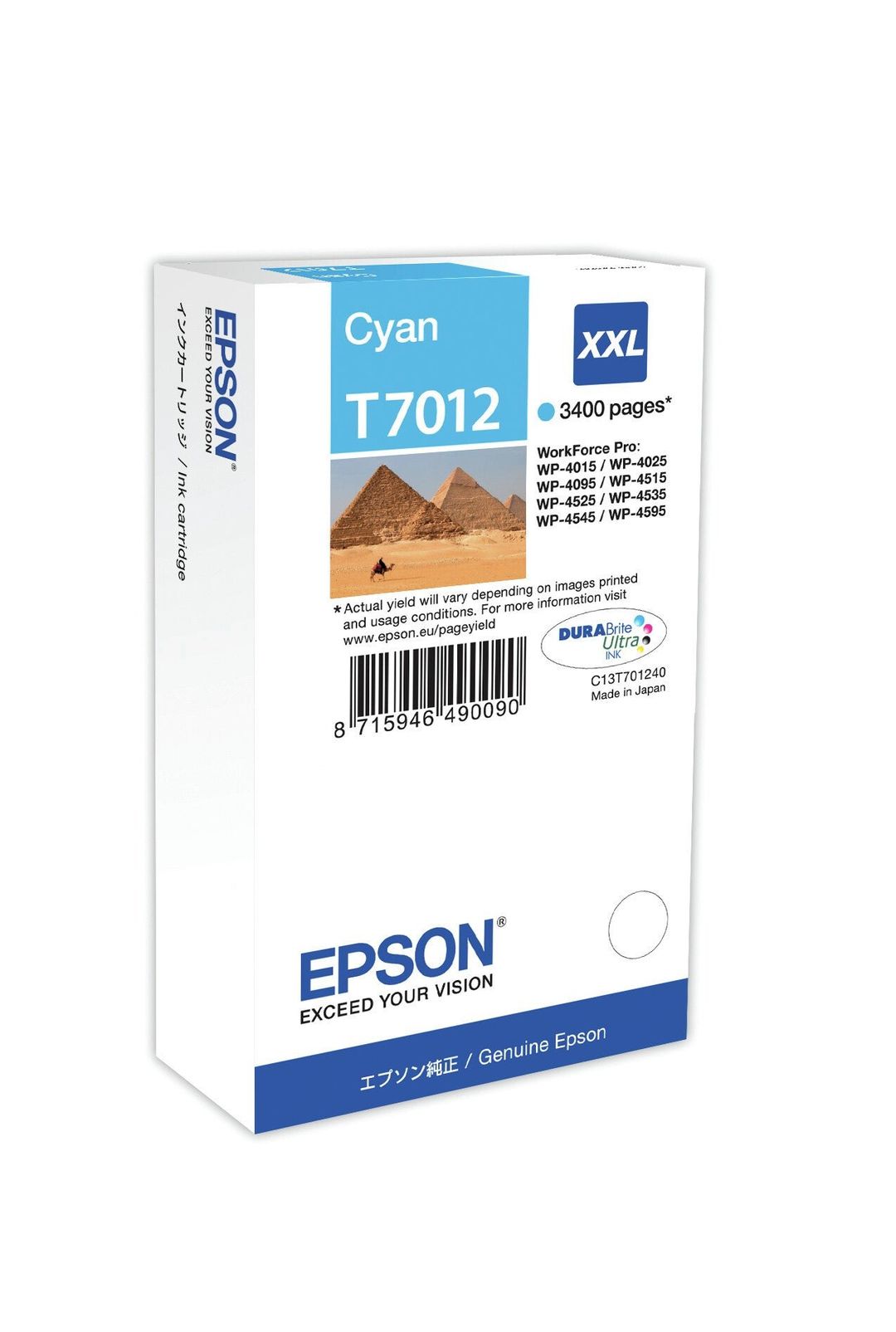 Epson Ink Cartridge XXL Cyan 3.4k - Image 1