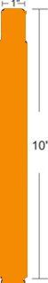 Zebra 10012712-6 printer label Orange Self-adhesive printer label - Image 1