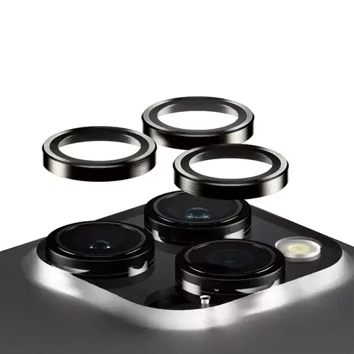 PanzerGlass Hoops Metal Camera Lens Protector Black iPhone 15 Pro | 15 Pro Max - Image 1